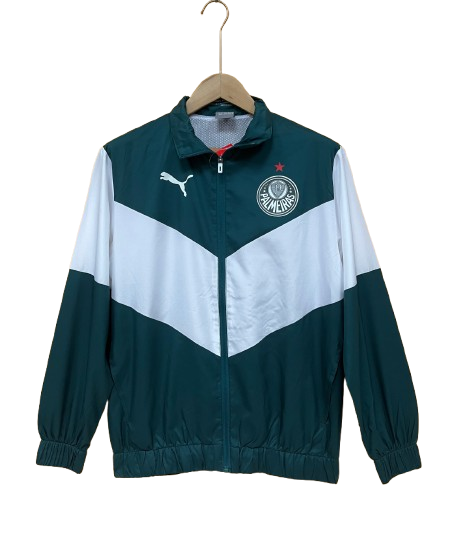 Casaco Corta Vento Palmeiras 2022 Branco-Verde