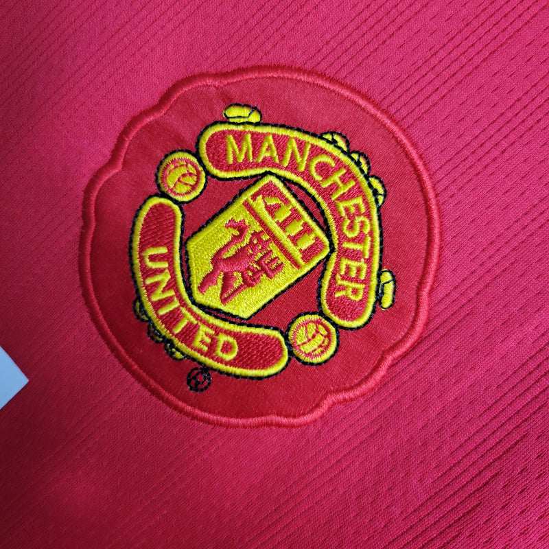 Camisa 1 Manga Longa Retrô Manchester United 2007/08