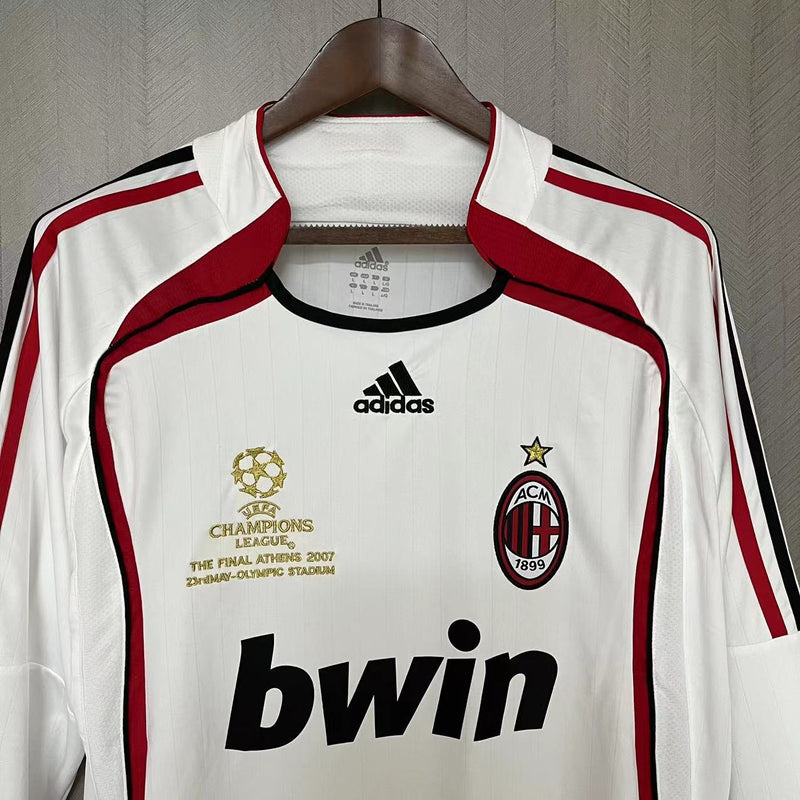 Camisa Retro Manga Longa Milan 2006/07