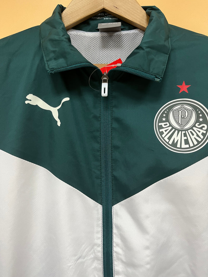 Casaco Corta Vento Palmeiras 2022 Branco-Verde