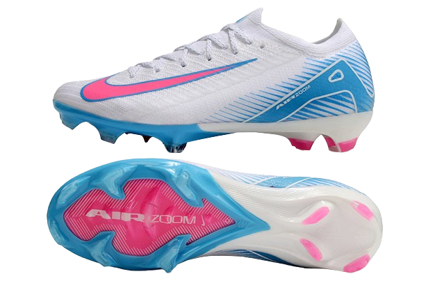 Chuteira Air Zoom Mercurial Vapor 16 Elite FG Campo - Branco e Azul