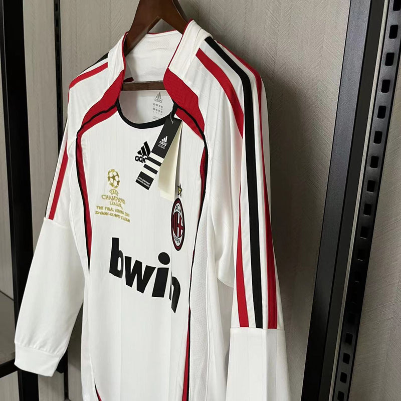 Camisa Retro Manga Longa Milan 2006/07